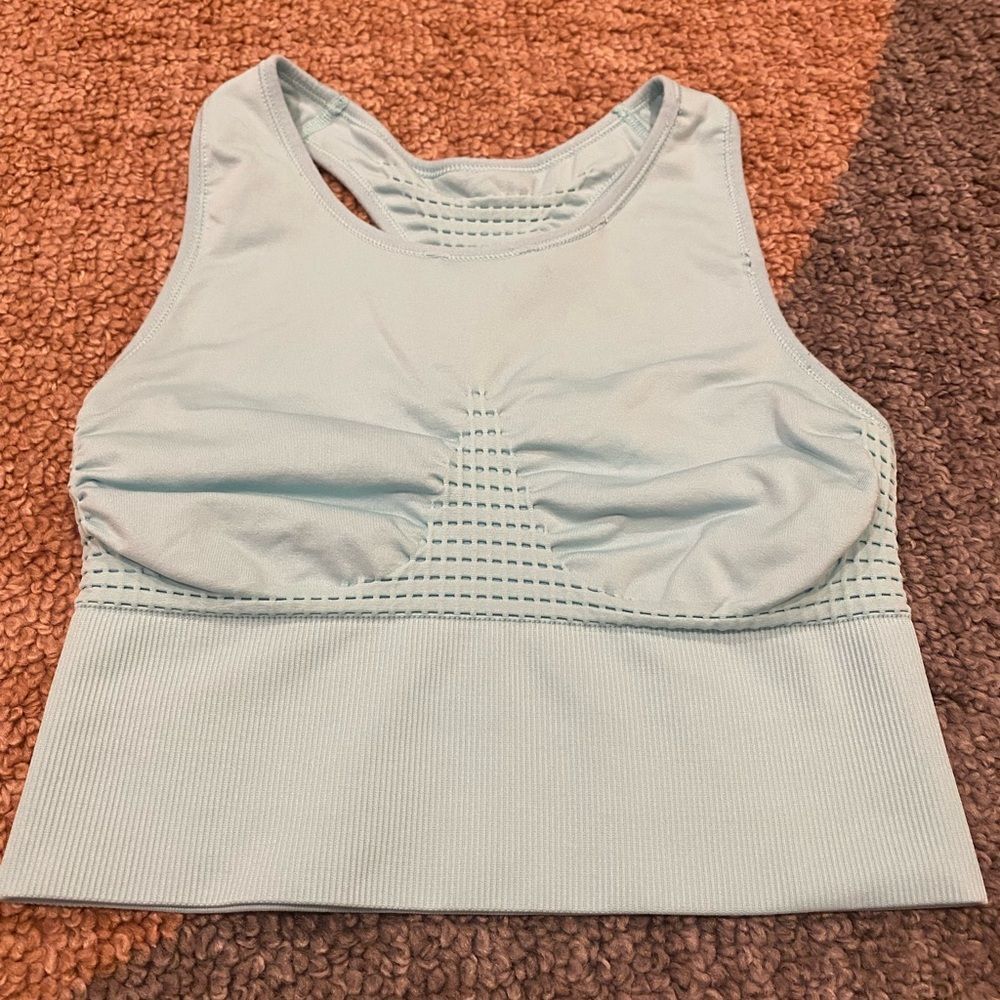 Sweaty Betty Stamina Longline Sports Bra Ice Blue - Picture 5 of 6